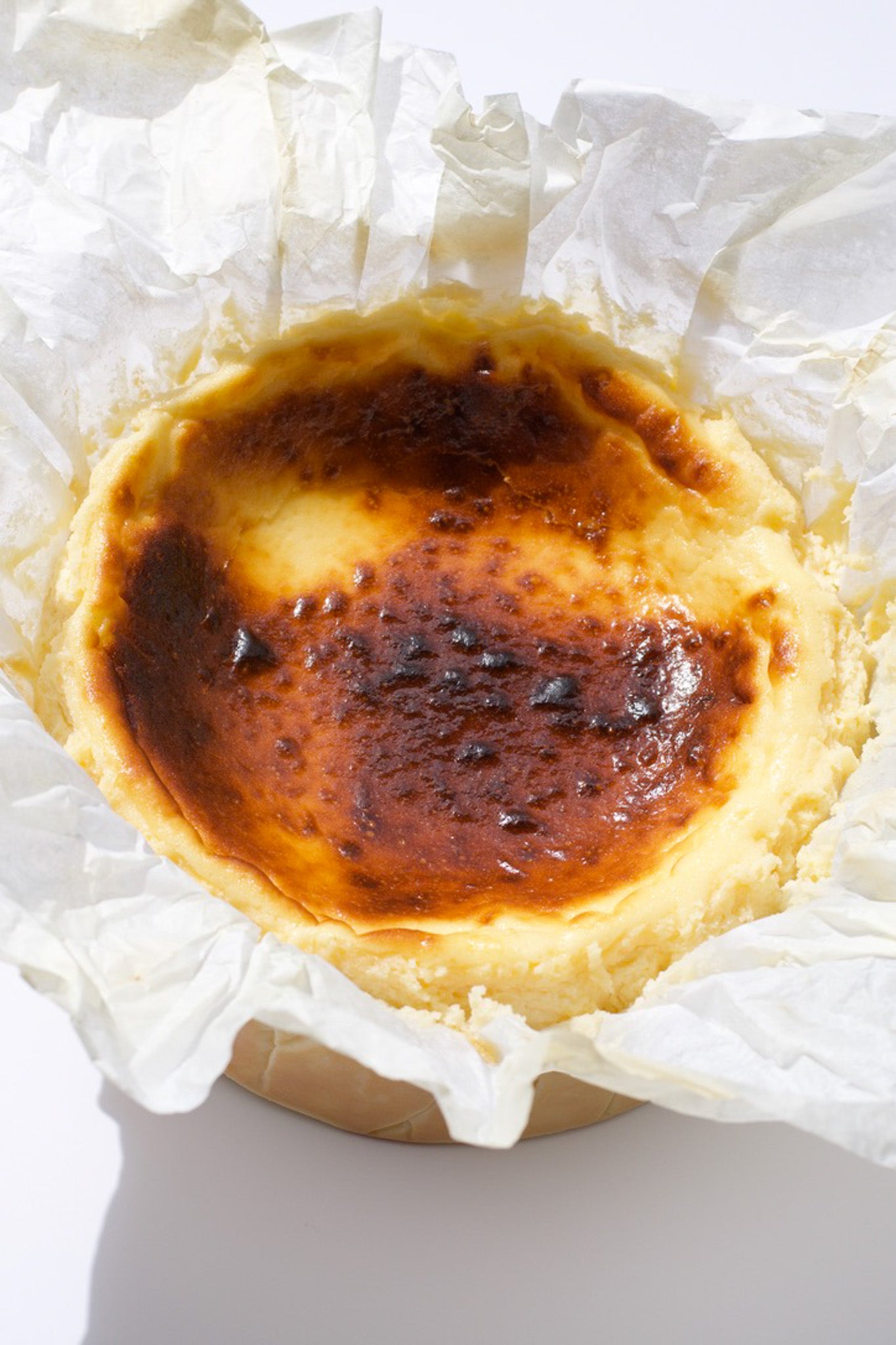 Tarta de queso vasca tradicional