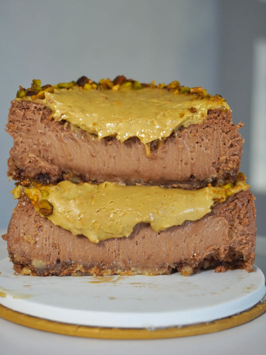 Tarta de queso vasca dubai chocolate